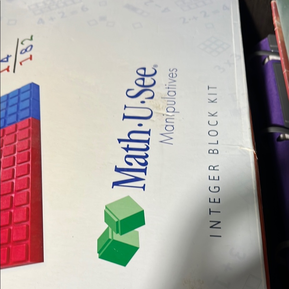Math U See Manipulative Integer Blocks and algebra inserts - Picture 6 of 9